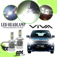 VIVA HEADLAMP LED BULB FAN WHITE 6000K Car Head Light Lamp Spotlight Lampu Depan Besar Mentol Kereta