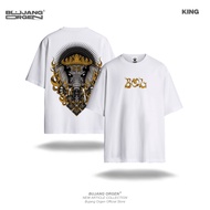 BUJANG ORGEN T-Shirt - " KING" - Regular Fit White Series T-Shirt