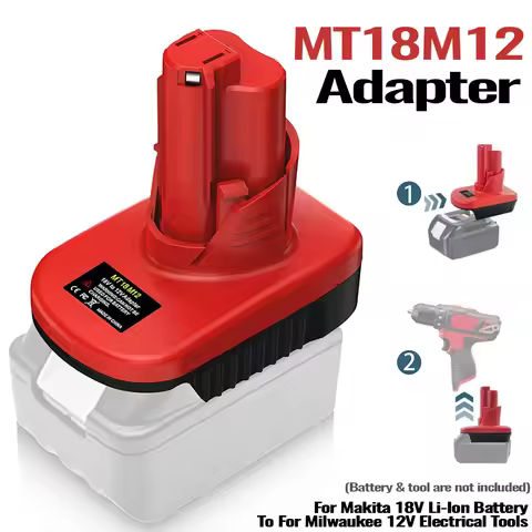 MT18M12 Battery Adapter Converter For Makita 18V Li-Ion Battery To For Milwaukee 12V Li-ion Battery 