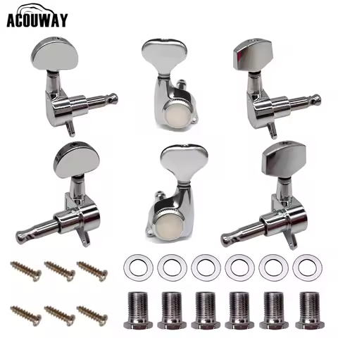 2-6 PCS Guitar String Tuning Pegs Tuner Full-closed Tuner Machine Heads for Electric Guitar Folk Aco