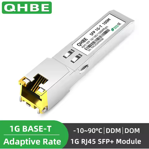 Copper RJ45 SFP Module 1G Adaptive transmission rate For Mikrotik/Cisco Switch/Router/Server, 1000BA
