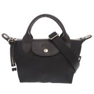 Longchamp Le Pliage Energy XS 黑色聚醯胺帆布與皮革兩用手袋/肩背包，近全新，1775 [二手]