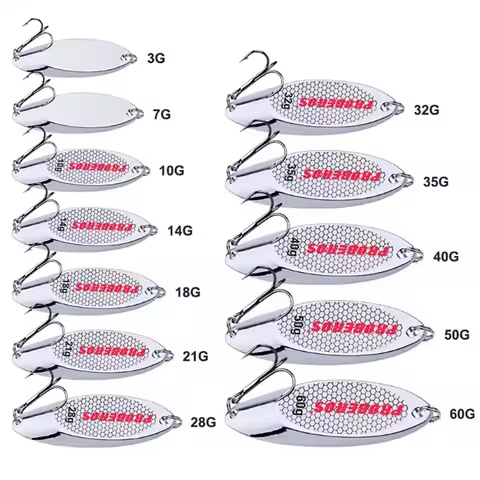 1Pcs/Lot High Quality 6 Sizes 3g 7g 10g 14g 18g 21g Sequined Silver Spoon Lure For Fishing Baits Sea