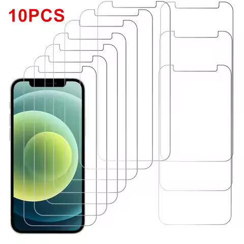 10PCS Tempered Glass Screen Protector for IPhone 14 13 11 15 16 17 Pro Max 12 Mini I Phone XS XR X P