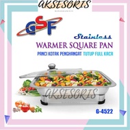 WARMER GSF G-4522 BUFFET WARMER POT/ GSF 4522 WARMER SQUARE PAN GSF WARMER POT BUFFET SERVING CONTAI