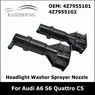 4Z7955101 4Z7955102 1Pair Car Front Headlight Headlamp Washer Sprayer Nozzle Jet for Audi A6 S6 Quat
