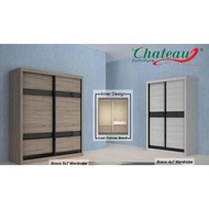 Modern 2 Sliding Door Brown or Beige Wooden Colour wardrobe  5ft x 7ft / wardrobe 4ft x 7ft/ Almari 