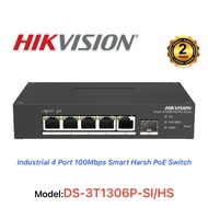 Hikvision  DS-3T1306P-SI/HS Industrial 4 Port 100Mbps Smart Harsh PoE Switch