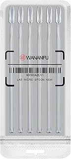 WANANFU Lab Spatula (6 Units) - Micro Lab Spoon/Scoop with Powders Tamper Fits for Empty Capsules Si
