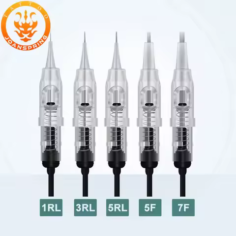 Disposable Needle Easy Click Eyebrow Tattoo Needles 1RL 3RL 5RL 5F 7F Sterilized Micropigmentation N