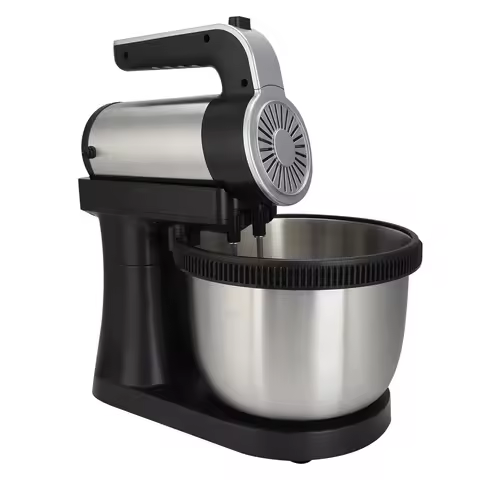 1000W Electric Egg Whisk 5 Speed 2 in 1 Hand Mixer Detachable Stainless Steel Mixing Bowl Stand Mixe