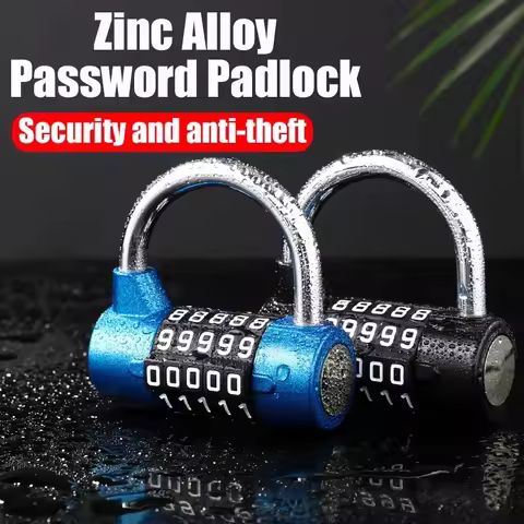 5 Digital Password Zinc Alloy Combination Door Lock Anti Theft Bike Padlock Gym for Locker Code Chai