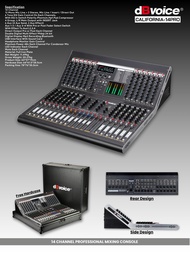 CALIFORNIA-14PRO MIXER 14 CHANNEL DBVOICE ORIGINAL / MIXER 14 CHANNEL / CALIFORNIA14PRO DBVOICE / CA