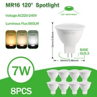 GATETOP | 8Pack GU4 GU11 MR11 LED Spotlight Bulbs AC220V 240V 2835 SMD 3W 9W 12W Warm/Cold/Neutral W