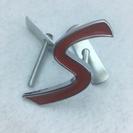 3D Letters S Emblem Stickers Grille Badge For Mini Cooper S R50 R53 R55 R56 R60 R61 F54 F55 F56 F60 