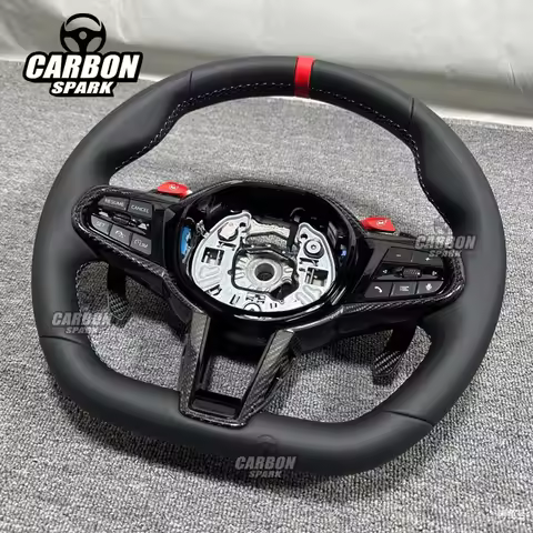 Carbon Fiber Steering Wheel For 1 2 3 4 5 6 7 8 Series i3 i4 X3 X4 X5 X6 X7 XM M2 M3 M4 M5 M8 M240i 