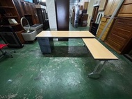 工業風木紋色6.7尺L型主管桌*洽談桌*開會桌*工作桌*電腦桌*事務桌*主管桌*辦公桌*會議桌