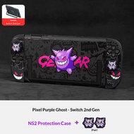 Bandai | Anime Pokemon Gengar Holder Case For Nitendo Switch 2 Cartoon Removable Handle Holder Prote