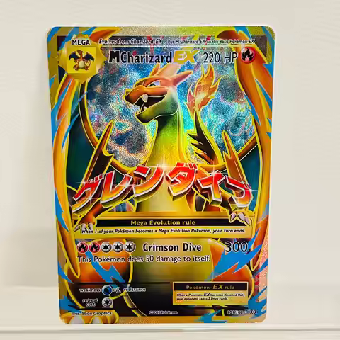 Mega Charizard EX 101/108 English Version Collectible Grade DIY Foil Texture Nice Condition Premium 