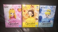 全新 日版 Qposket petit 迪士尼 Disney Belle Cinderella Princess Aurora 貝兒 灰姑娘 奧羅拉公主 (全3種)
