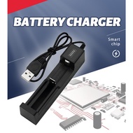 18650 1 Slot Battery Charger USB Universal Smart Quick Charging Rechargeable Lithium Battery Charger