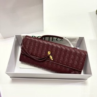 BV Genuine Leather Buckle Braided Clutch Bag Women, Hand-Held Square Dinner Bag