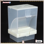ALMA No-Mess Bird Feeder, Hold 400g / 14oz  Transparent Parrot Automatic Spill Food Box, Easy To Use