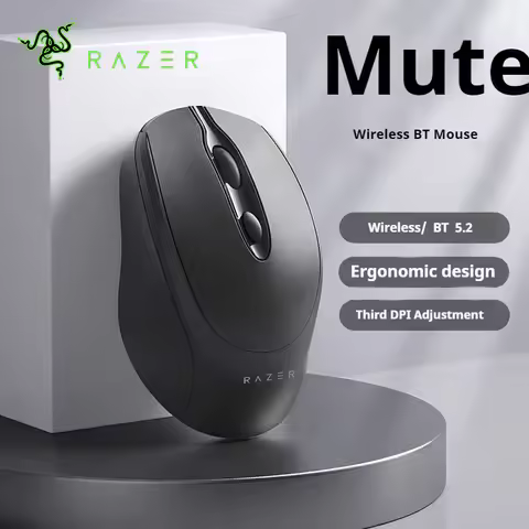 Razer 2.4G Wireless Mouse 2.4Ghz Gaming Mouse 6D Optical Wireless Mouse Slim Mini Noiseless Mice for