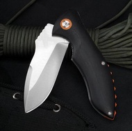 Outdoor Camping Folding Knife 9cr18mov Blade Multifunctional Saber Saf