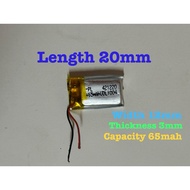 Lithium Polymer Li-Po Rechargeable Battery 3.7V 65mAh Lipo cells