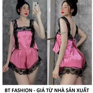 Đồ Bộ Mặc Nhà Vải Phi Bóng Mềm Mát - BT Fashion (Có 2 Mẫu để chon) DN05