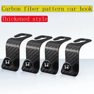 Multi-purpose carbon fiber car seat headrest backrest hook for Honda Civic Fk7 Fit Fk2 Mugen Fk8 tip