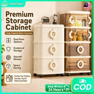 L38cm Foldable Storage Cabinet Cosmetic Storage Box Stackable Clothes Storage With Rollers