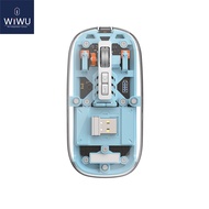 WIWU Transparent Dual Wireless Bluetooth Mouse for Laptop Rechargeable Mouse 2.4G USB Optical Wirele