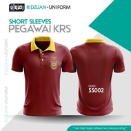 [READY STOCK ] TSHIRT PEGAWAI KRS  FABRIK JERSEY  COLLAR GRIP SUBLIMATION