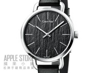【蘋果小舖】Calvin Klein EVEN 木紋簡約時尚女仕皮帶錶-黑/36mm K7B231C1