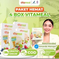 PAKET 4 BOX VITAMEAL - Original Sereal Sehat Penurun Gula Darah Tanpa Efek Samping Mengatasi Diabete