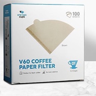 Coffee Filter Brown Paper V60 100pcs Coffee Filters
