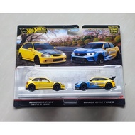 Hot Wheels Car Culture Twinpack Honda EK9 + Honda Civic TYPE R