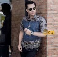 Bisa COD Kemeja Batik Lengan Pendek Baju Batik Buat Kondangan Hajatan Pelandang Kantoran Dan Seragam