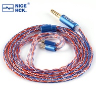 NiceHCK NewGarden HiFi Audio IEM Upgrade Cable 8 Strands 5N OFC+Silver Plated OFC Wire for Himalaya 