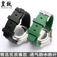 Sesuai untuk Rolex Submariner Green dan Black Submariner siri 116610 tali jam tangan getah silikon r