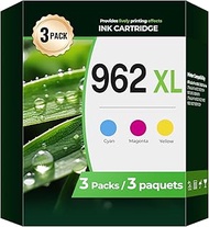 Ink 962XL Color Combo Pack OfficeJet Pro 9010 9015 9020 9018 Compatible with HP Printer Ink 962 XL C