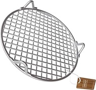 Turbokey Round Barbecue Wire Rack with Legs Dia 9.5" Multi-Purpose Grill Cooling Rack 304 Stainless Steel BBQ Accessories Grill Net for Airfryer Instant Pot/Pressure Cooker (240mm/9.5")
