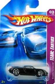 Mattel Hot Wheels 2008 1:64 Scale Team Exotics Black Porsche Carrera GT Die Cast Car #115