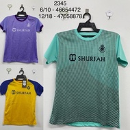 AL Nassr kid /Budak Home Football Jersey 1 yr old - 9 yr old Budak Baju Jersey Baju Bola Kanak Sport