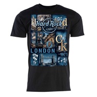 BAJU TSHIRT LELAKI Hard Rock Cafe Unisex Collage City Tee Cool OVERSIZE LELAKI