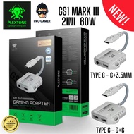 Plextone GS1 2 In 1 USB Type-C 3.5mm Audio Jack AUX 60W Fast ChargingHiFi Gaming Virtual Sound Card 
