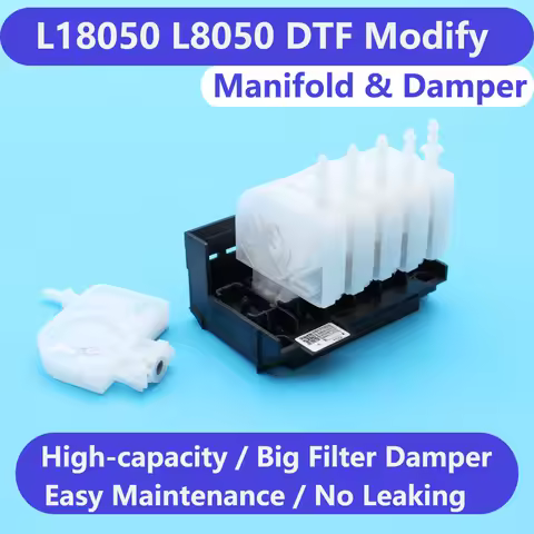Manifold Adaptor With Inline DTF Ink Damper For Epson L18050 L8050 18100 Modifiy Printhead Damper DT