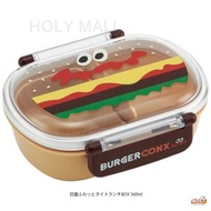 日本熱銷 - Burger conx日本製 抗菌卡通便當盒/餐盒/飯盒 日本直送 日本直送 兒童卡扣式保鮮密封膠盒 微波爐 洗碗機適用 Lunchbox 平行進口